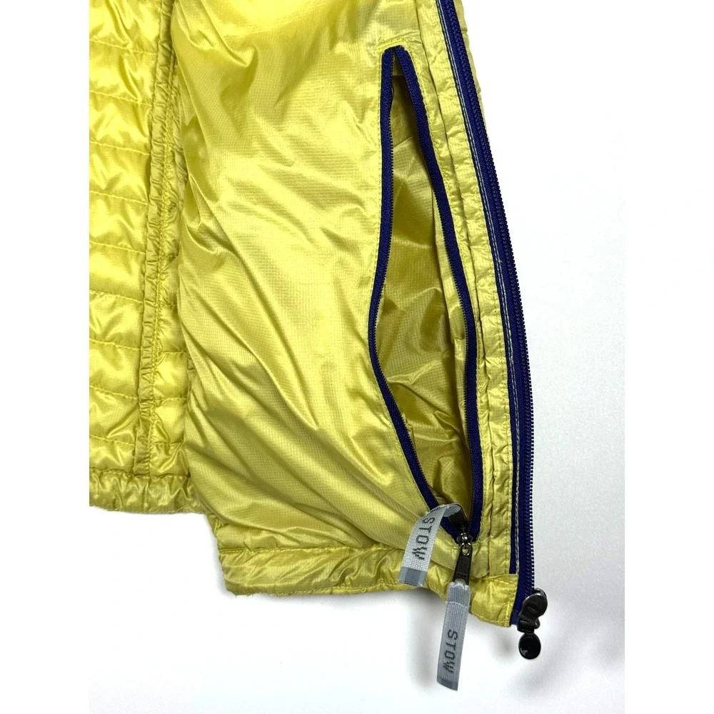 LL Bean Down Puffer Vest Womens XL Yellow Chartreuse Goose Down Lightweight - Picture 8 of 16